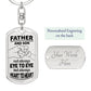 To dad: dad and son always together.