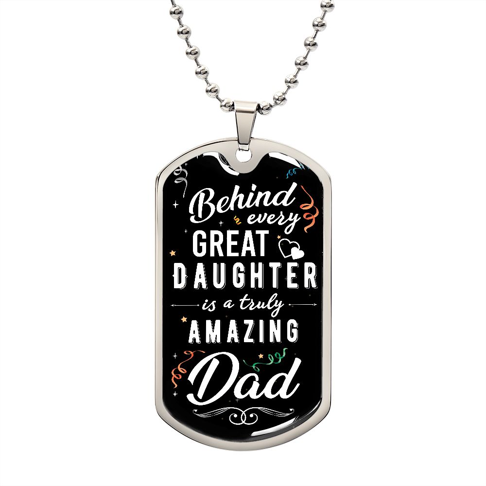 DOG TAG NECKLACE GIFT FOR YOUR DAD