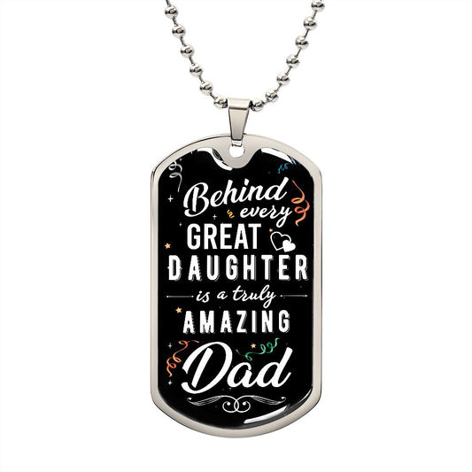 DOG TAG NECKLACE GIFT FOR YOUR DAD