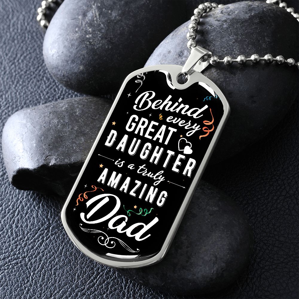 DOG TAG NECKLACE GIFT FOR YOUR DAD