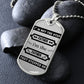 I am the father that Stepped Up - Dog tag necklace gift for dad