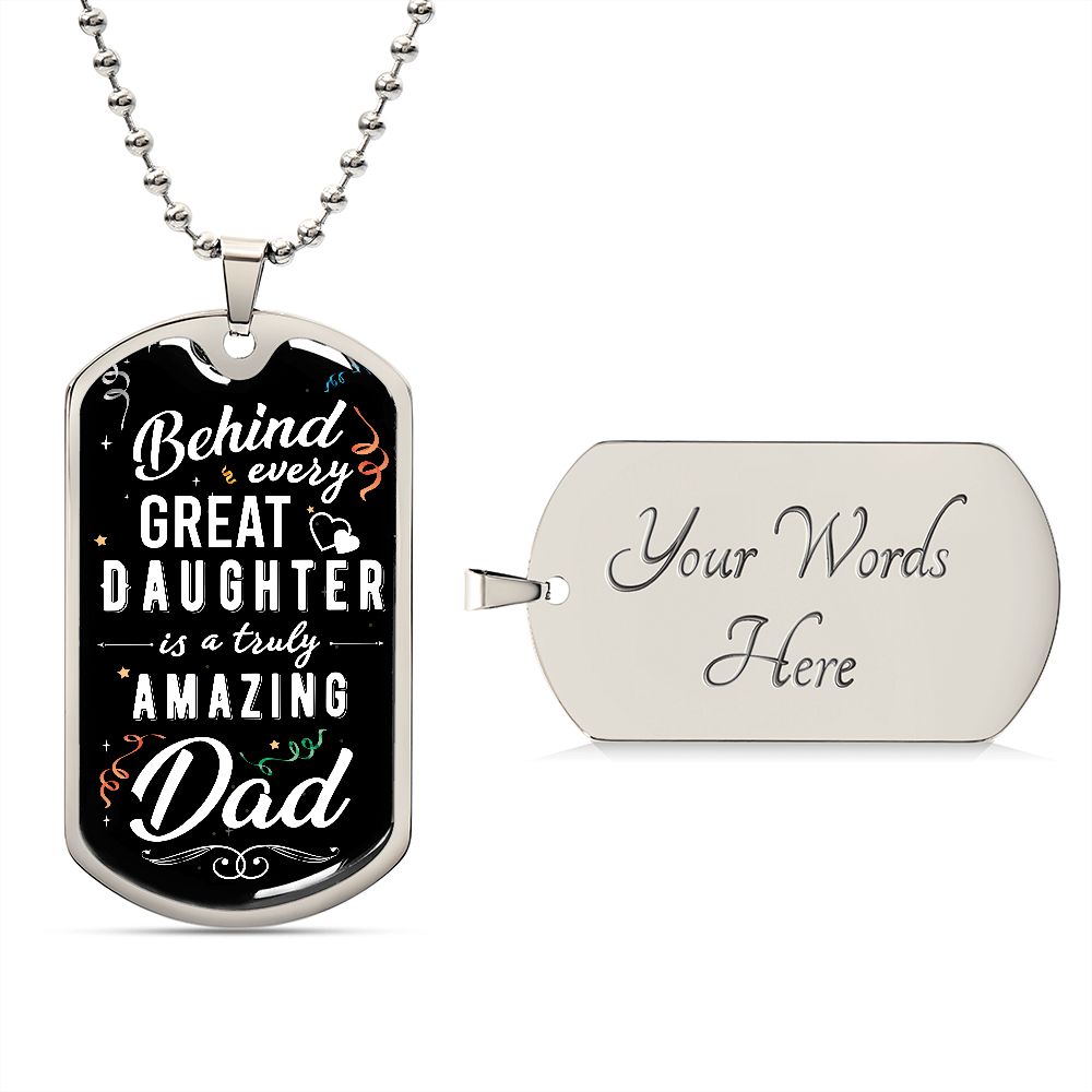 DOG TAG NECKLACE GIFT FOR YOUR DAD