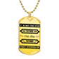I am the father that Stepped Up - Dog tag necklace gift for dad