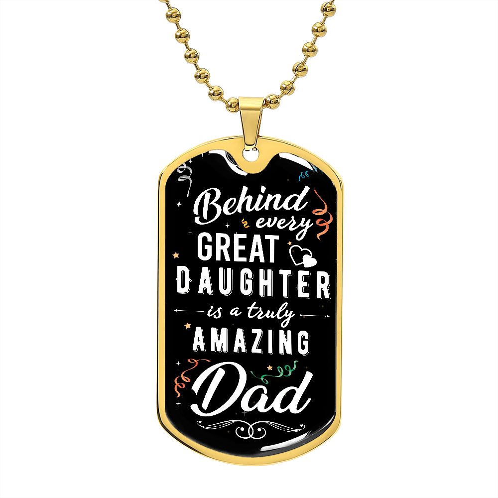 DOG TAG NECKLACE GIFT FOR YOUR DAD
