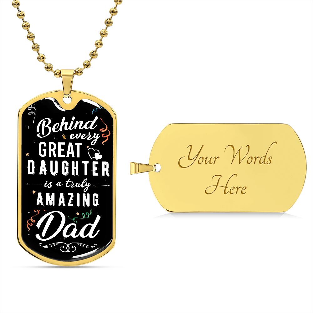 DOG TAG NECKLACE GIFT FOR YOUR DAD