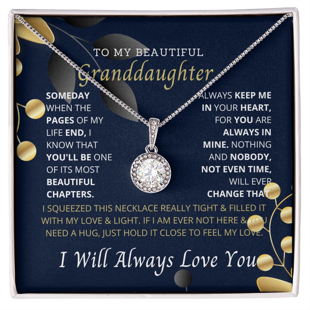 To My granddaughter, the most beautiful pages in my life