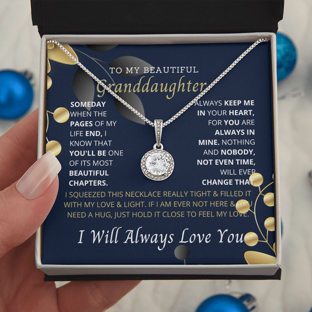 To My granddaughter, the most beautiful pages in my life