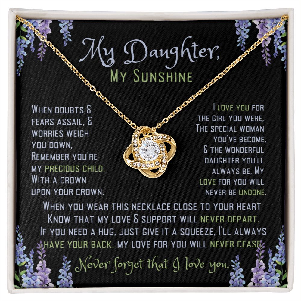 To My Sunshine, My Daughter,