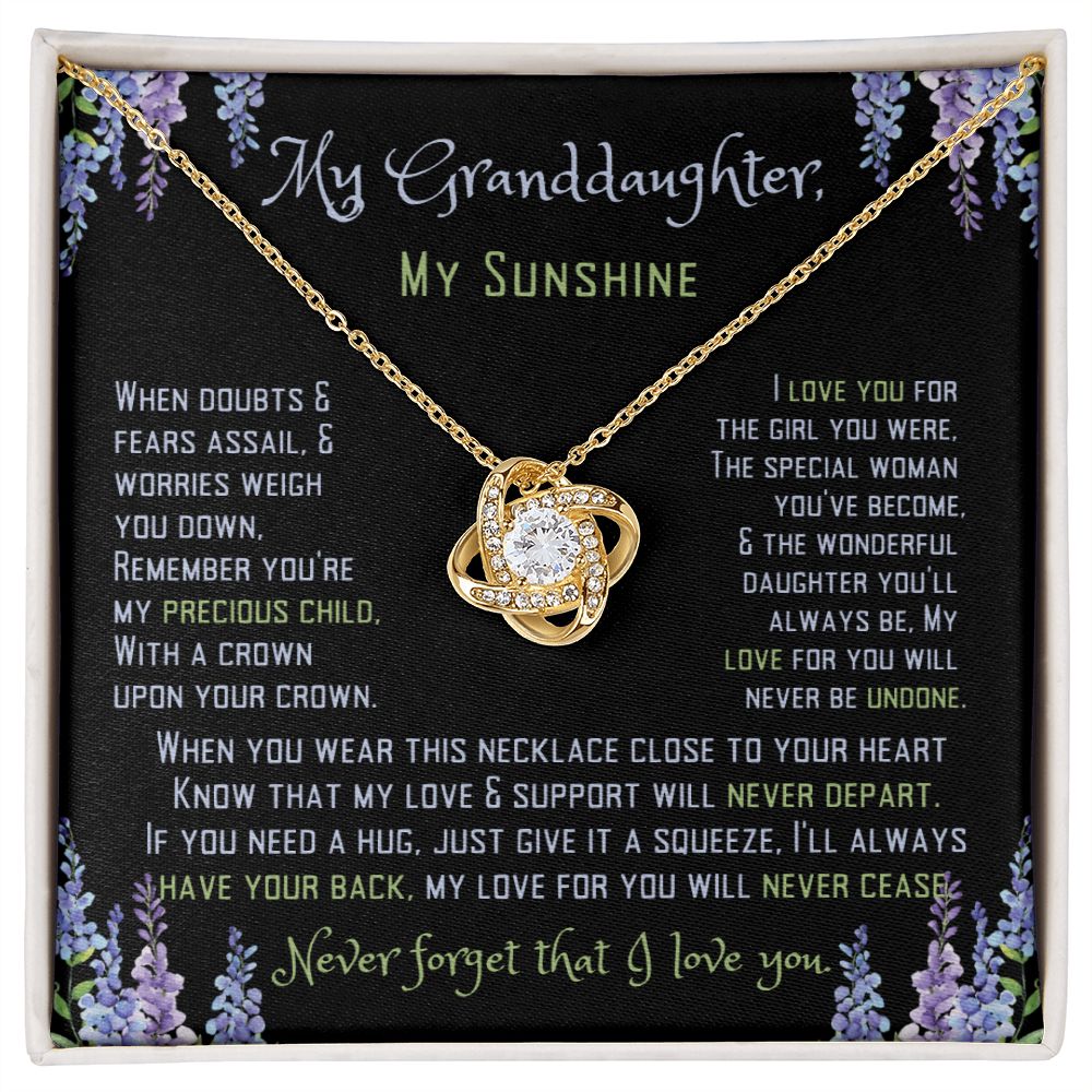 To My Sunshine, My Granddaughter.