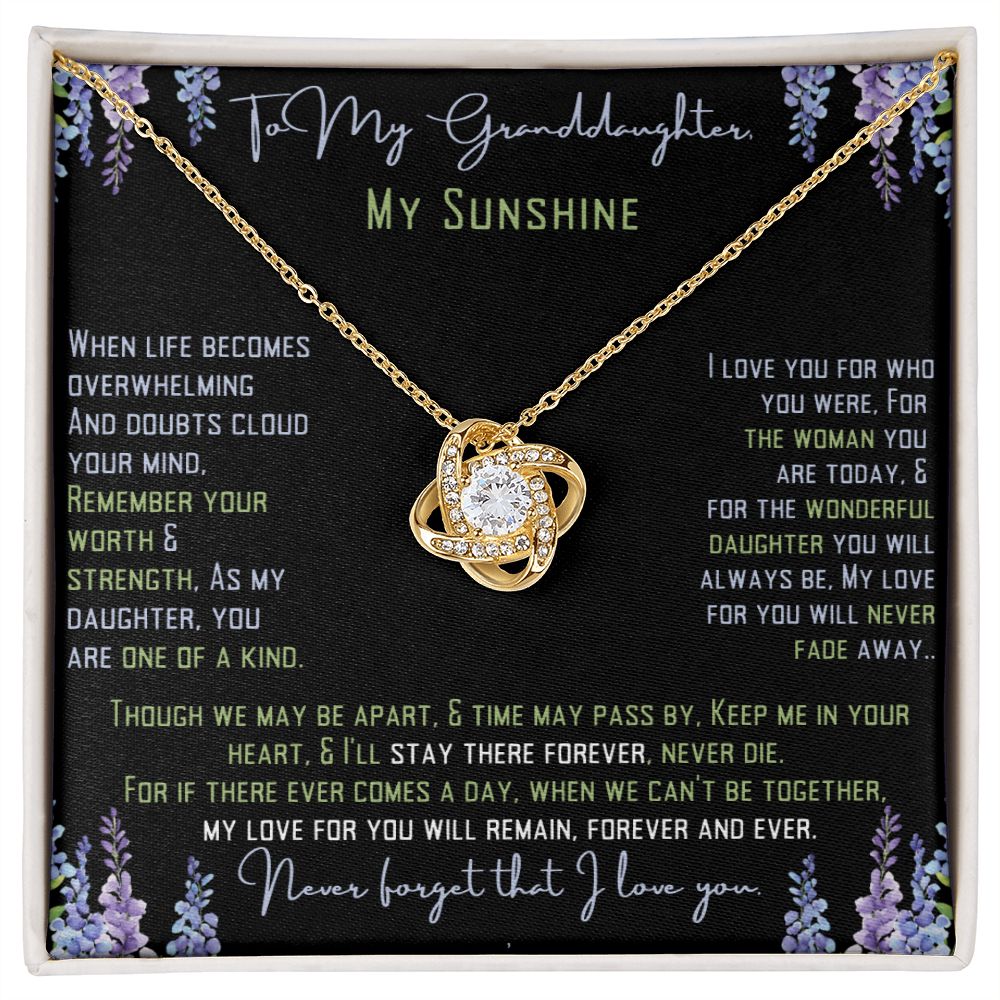 To My Sunshine, My Granddaughter.