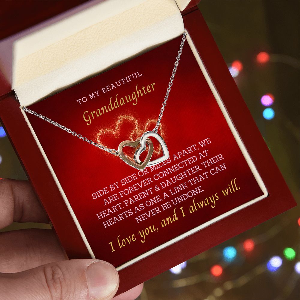 My Granddaughter, our hearts are connected by an unbreakable link!