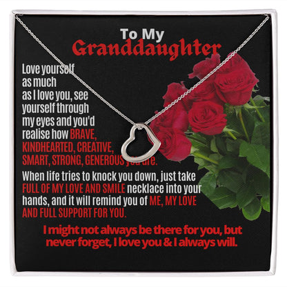 To My Granddaughter, Love yourself.