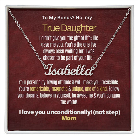To My Bonus but True Daughter