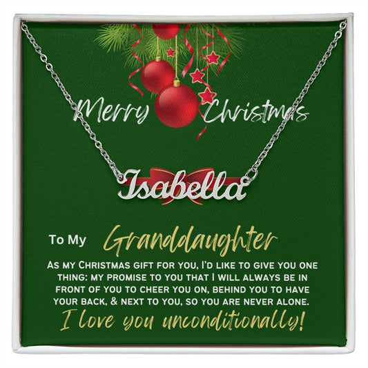 To my pretty granddaughter my gift for Christmas