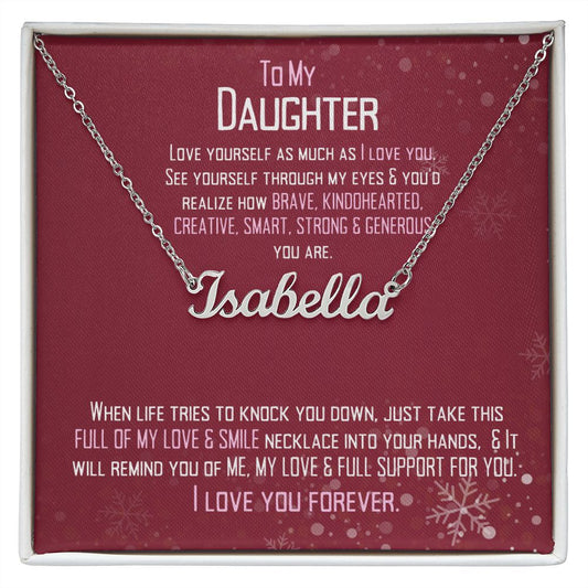 To my daughter with the message to lover yourself