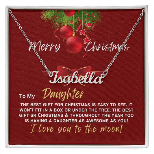 To my pretty granddaughter my gift for Christmas