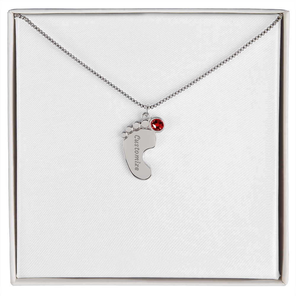 Necklace for Mom with baby's foot.