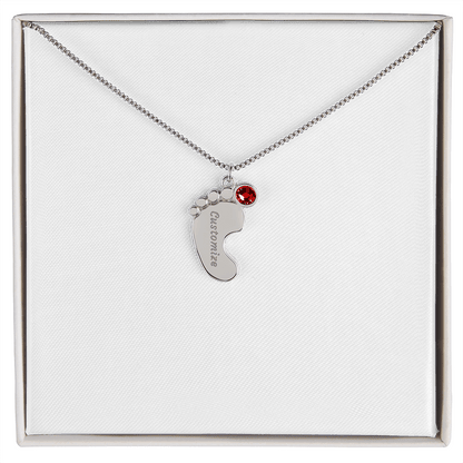 Necklace for Mom with baby's foot.
