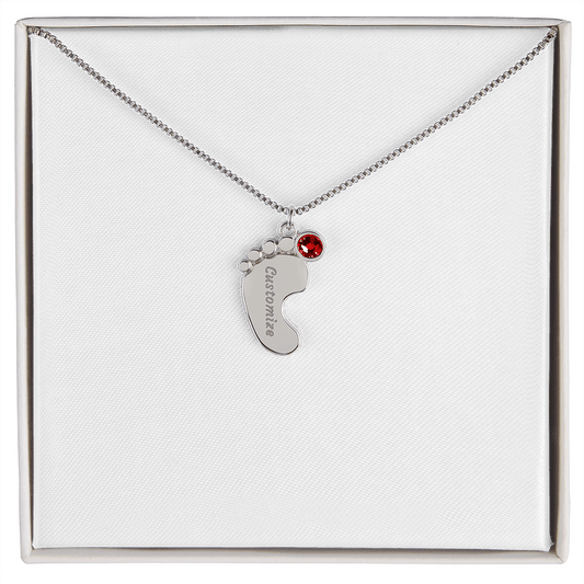 Necklace for Mom with baby's foot.