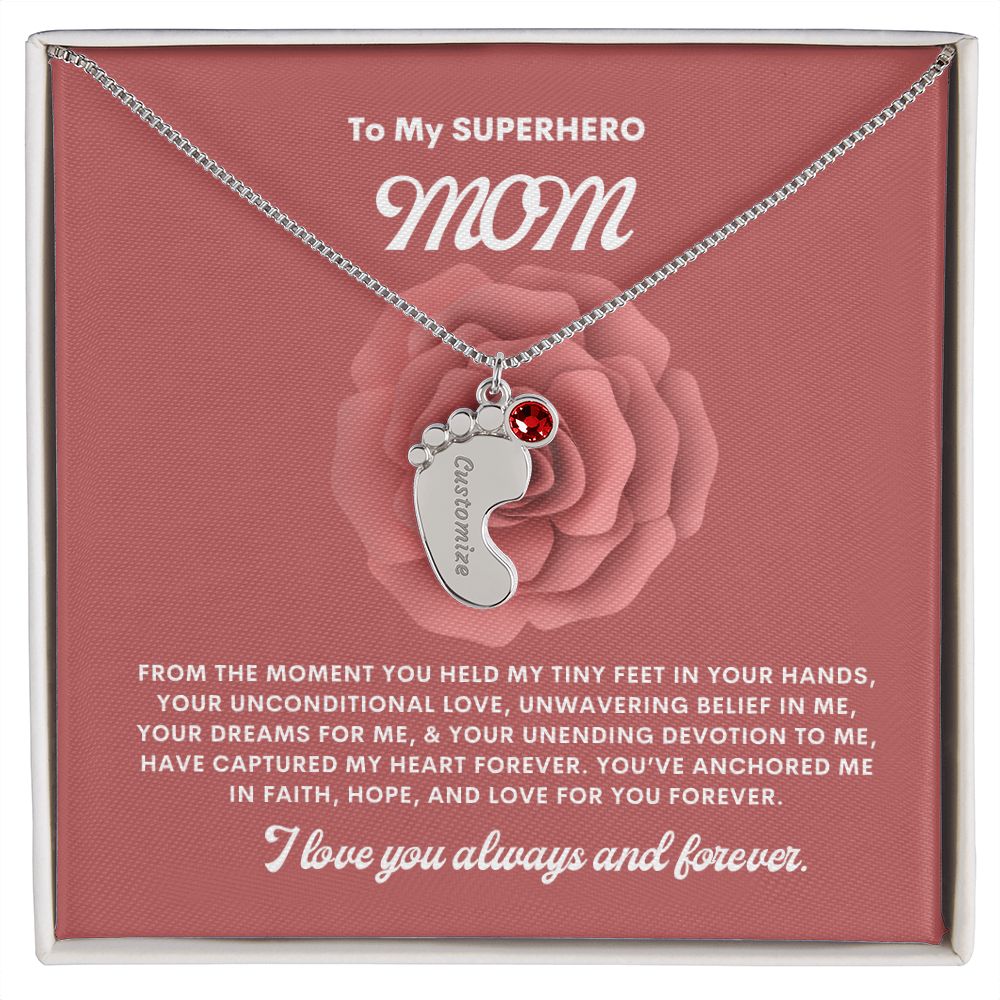 Necklace for Mom, Baby's Foot
