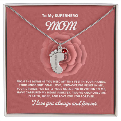 Necklace for Mom, Baby's Foot