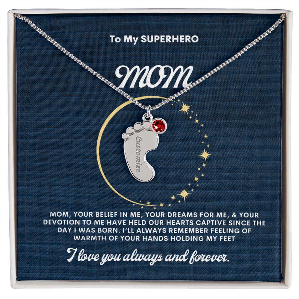Necklace for Mom, Baby's Foot
