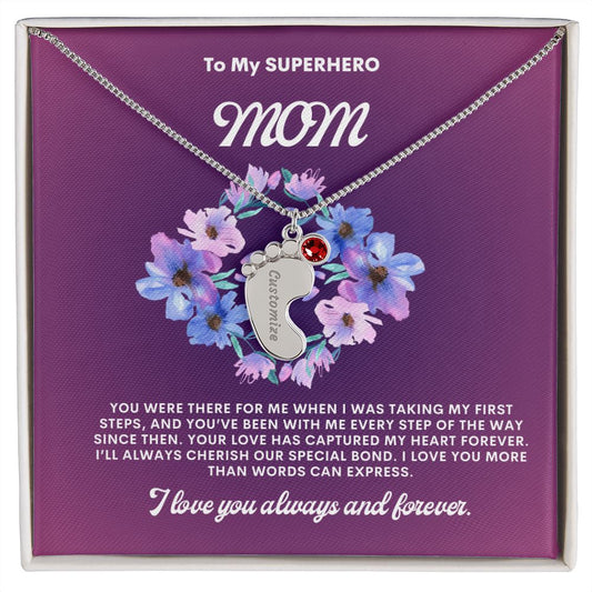 Necklace for Mom, Baby's Foot.