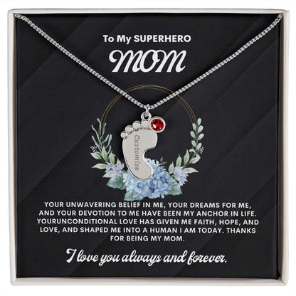 Necklace for Mom, Baby's Foot