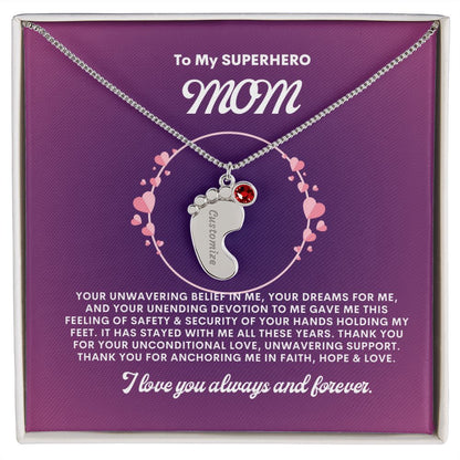 Necklace for Mom, Baby's Foot