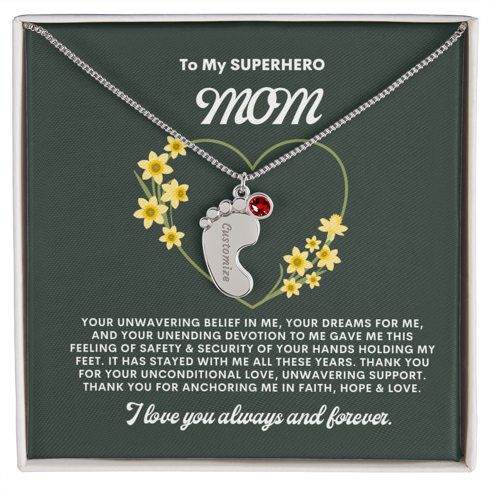 Necklace for Mom, Baby's Foot