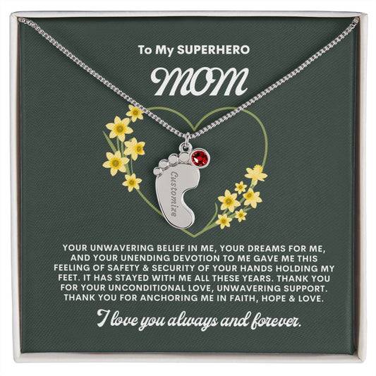 Necklace for Mom, Baby's Foot