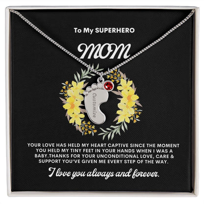 Necklace for Mom, Baby's Foot