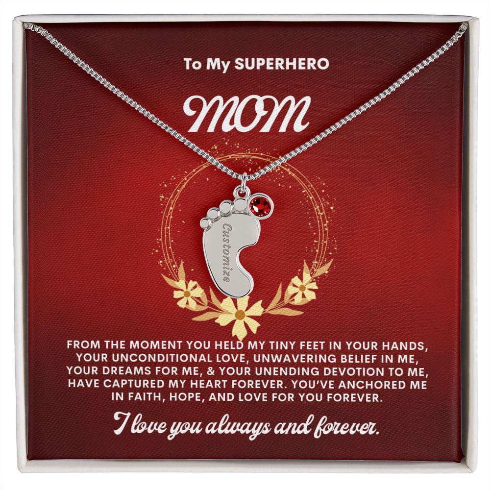 Necklace for Mom, Baby's Foot