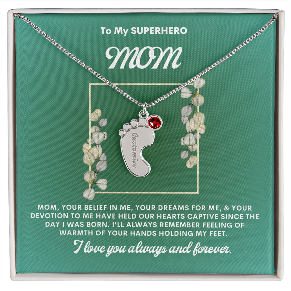 Necklace for Mom, Baby's Foot.