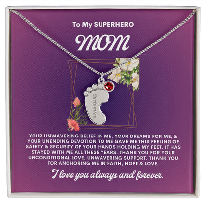 Necklace for Mom, Baby's Foot.