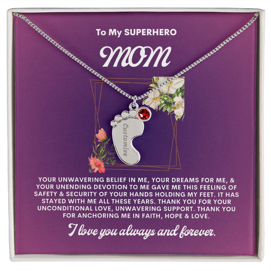 Necklace for Mom, Baby's Foot.