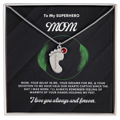 Necklace for Mom, Baby's Foot