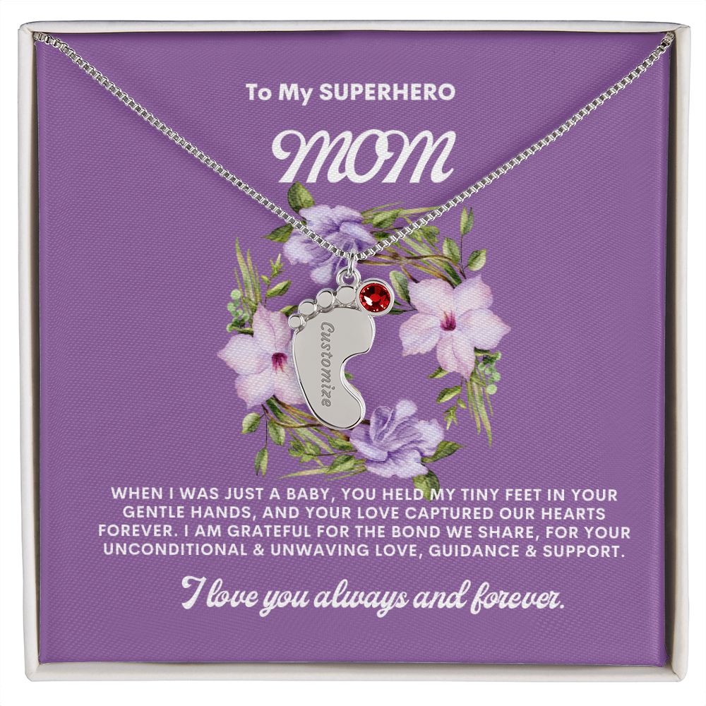 Necklace for Mom, Baby's Foot.