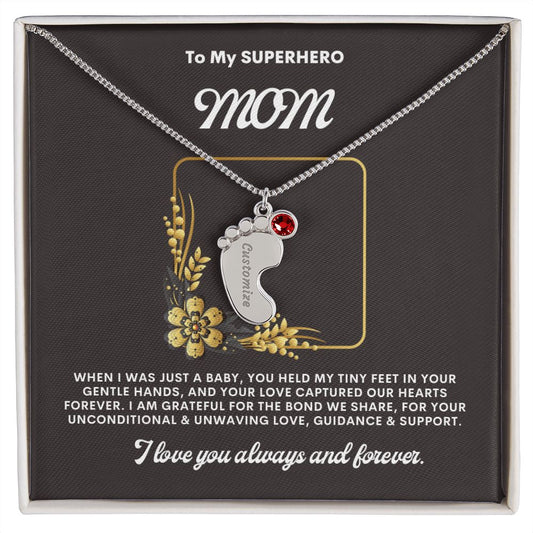 Necklace for Mom, Baby's Foot.