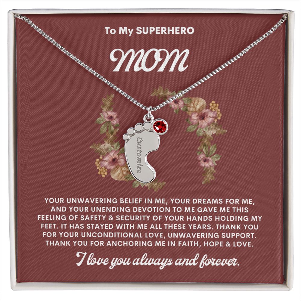 Necklace for Mom, Baby's Foot.