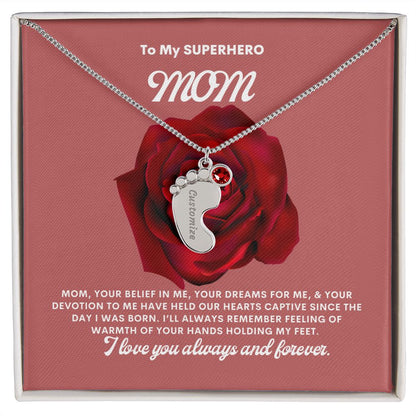 Necklace for Mom, Baby's Foot