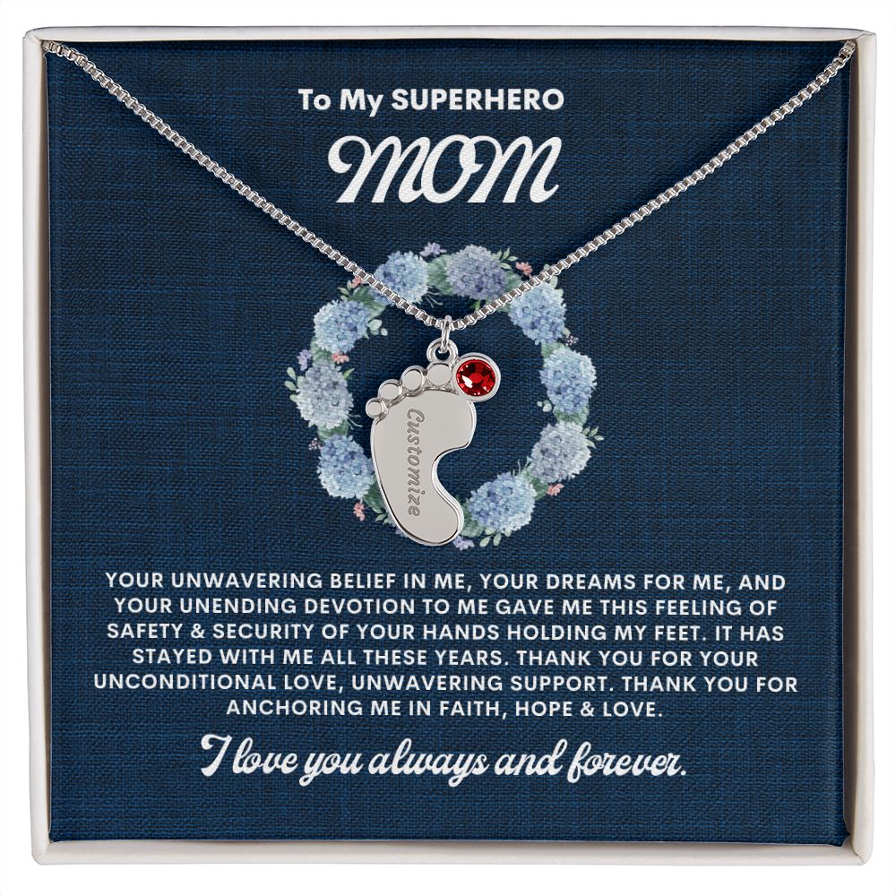 Necklace for Mom, Baby's Foot