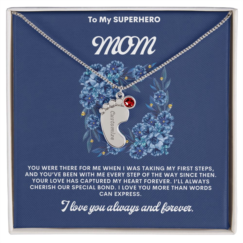 Necklace for Mom, Baby's Foot.