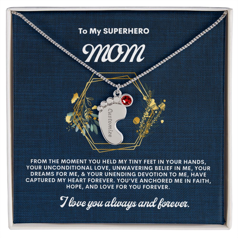 Necklace for Mom, Baby's Foot.