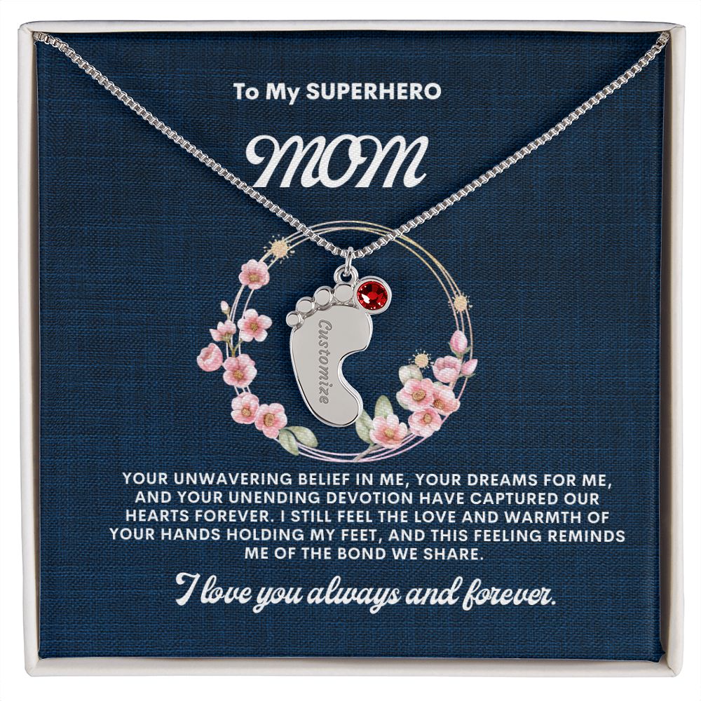 Necklace for Mom, Baby's Foot