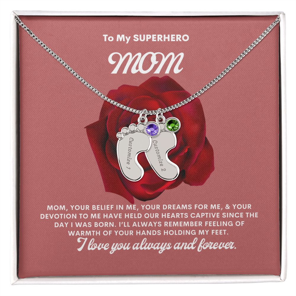 Necklace for Mom, Baby's Foot