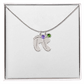 Necklace for mom, baby foot.