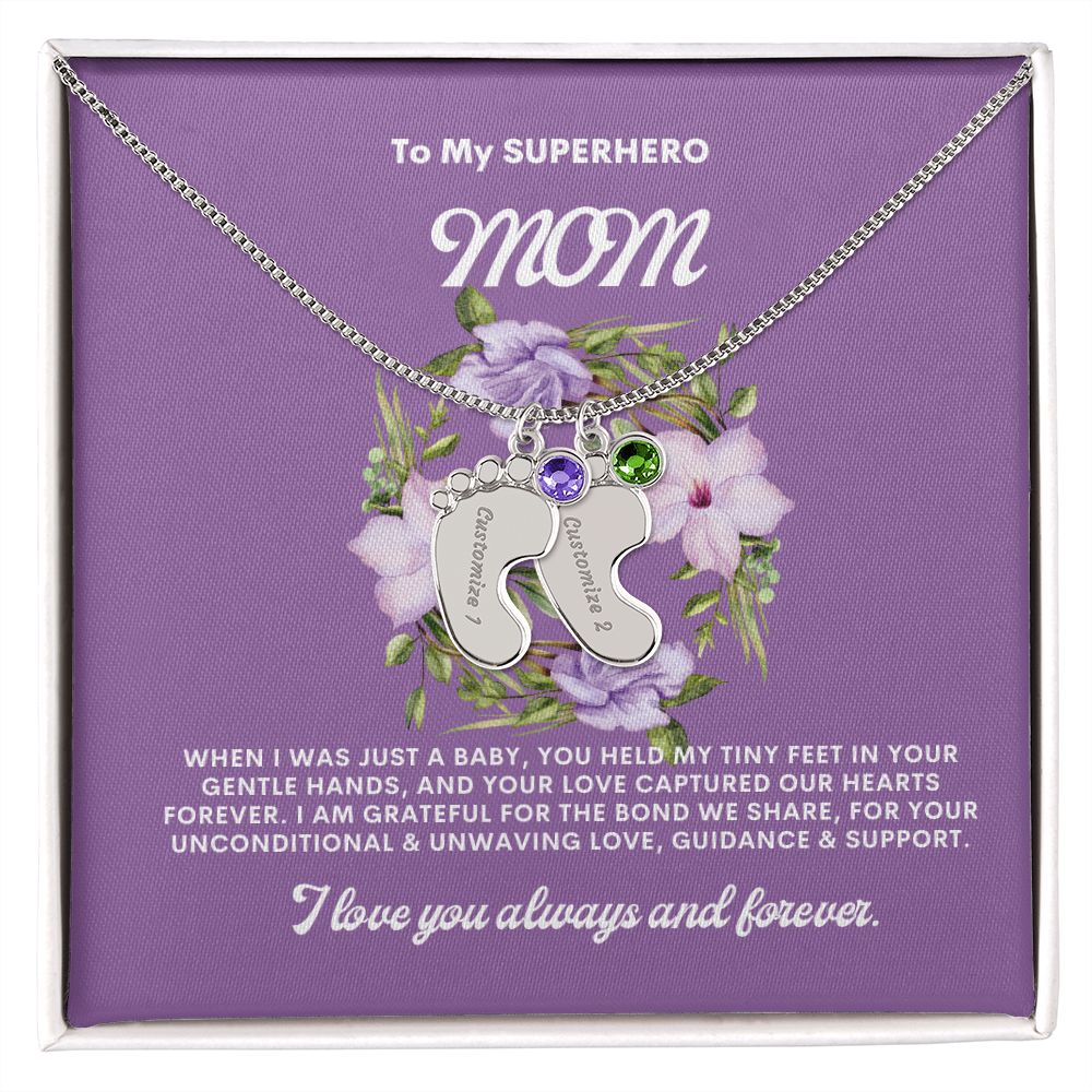 Necklace for Mom, Baby's Foot.