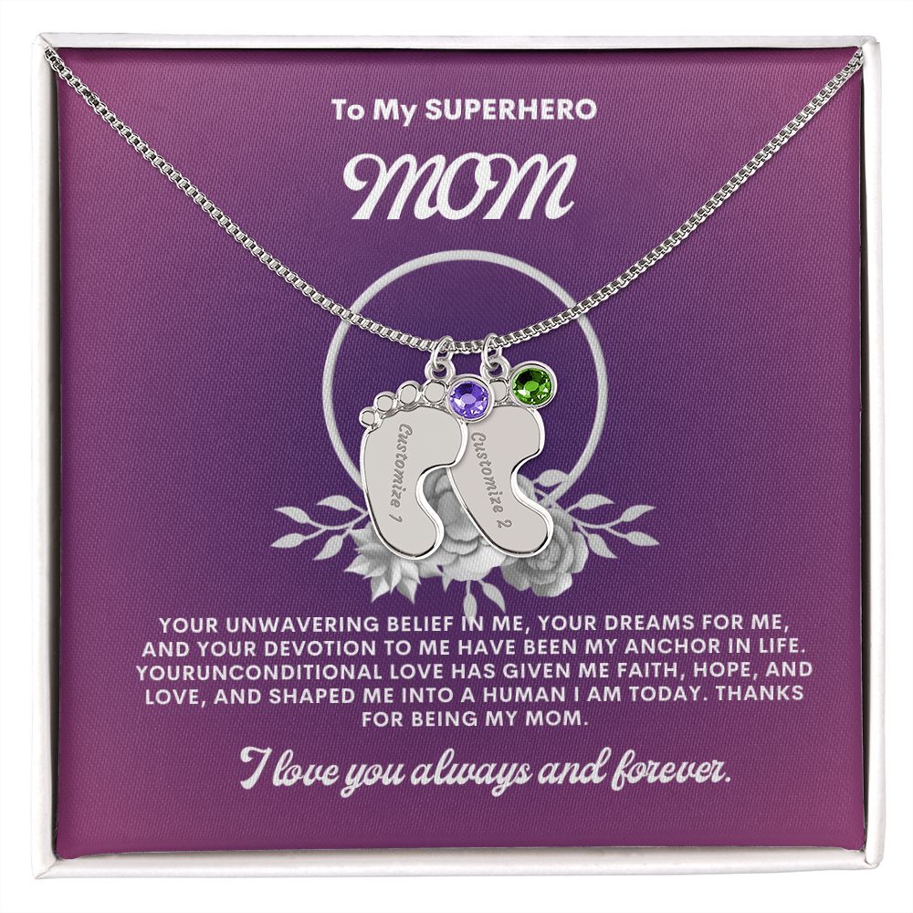 Necklace for Mom, Baby's Foot