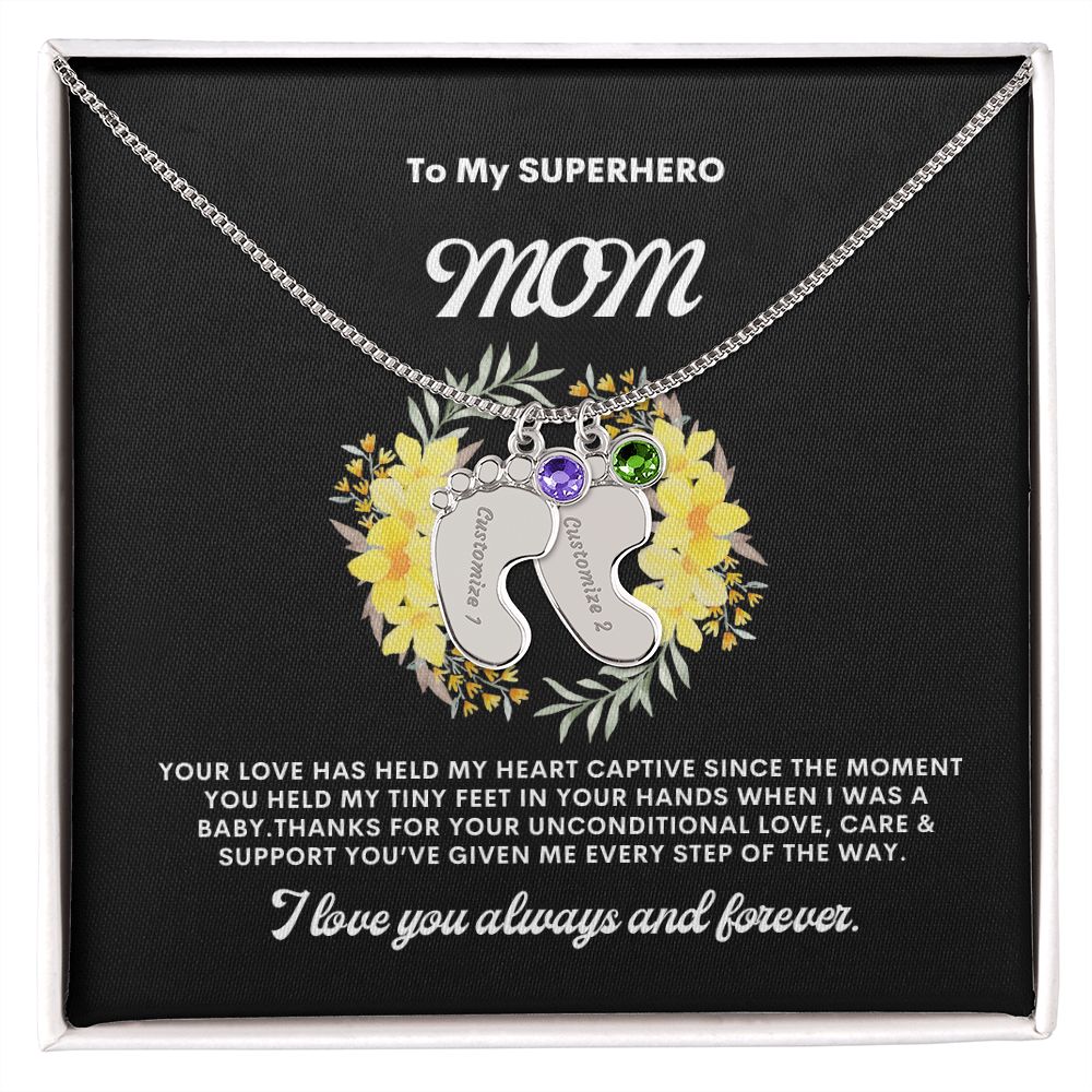 Necklace for Mom, Baby's Foot